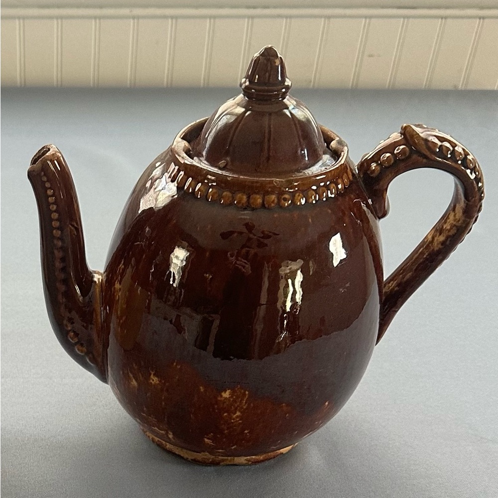 🚫SOLD Small Rockingham teapot